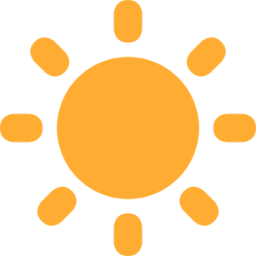 black sun with rays emoji