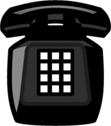 black touchtone telephone emoji