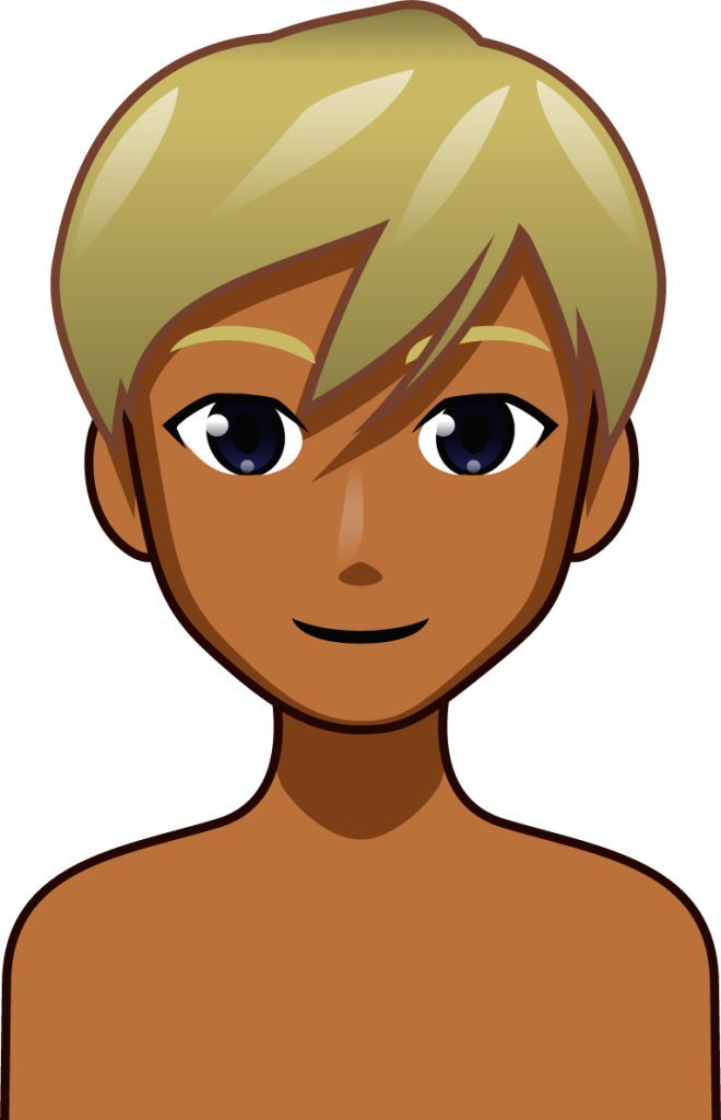 blond man (brown) anim emoji