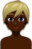 blond person (black) anim emoji