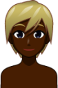 blond person (black) anim emoji