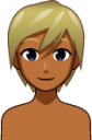 blond person (brown) anim emoji