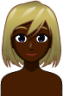 blond woman (black) anim emoji