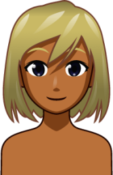 blond woman (brown) anim emoji
