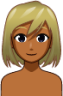blond woman (brown) anim emoji