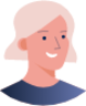 blonde hair woman smiling illustration