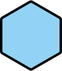 blue hexagon emoji