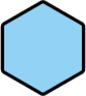 blue hexagon emoji