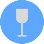 blue plate wine glass icon