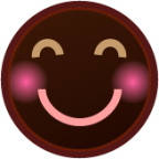 blush (black) emoji