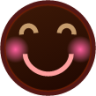 blush (black) emoji
