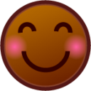 blush (brown) emoji