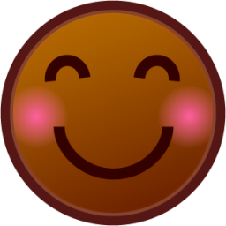 blush (brown) emoji