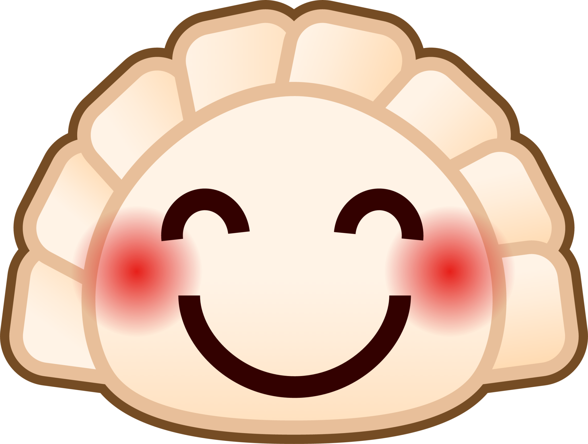 blush (dumpling) emoji