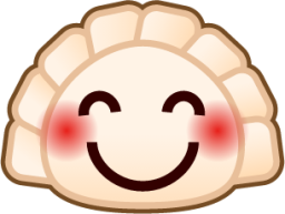 blush (dumpling) emoji