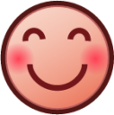 blush (plain) emoji