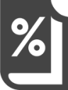 book percent icon