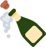 bottle with popping cork emoji