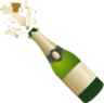 bottle with popping cork emoji