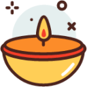 bowl candle icon