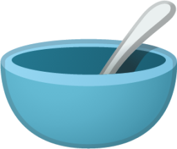 bowl with spoon emoji