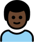 boy: dark skin tone emoji