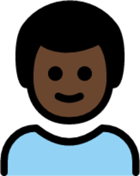 boy: dark skin tone emoji
