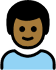 boy: medium-dark skin tone emoji