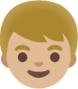 boy: medium-light skin tone emoji