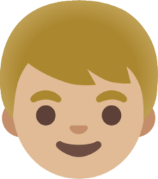 boy: medium-light skin tone emoji