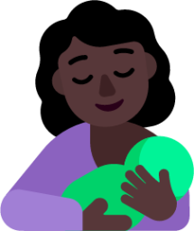 breast feeding dark emoji