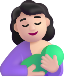 breast feeding light emoji