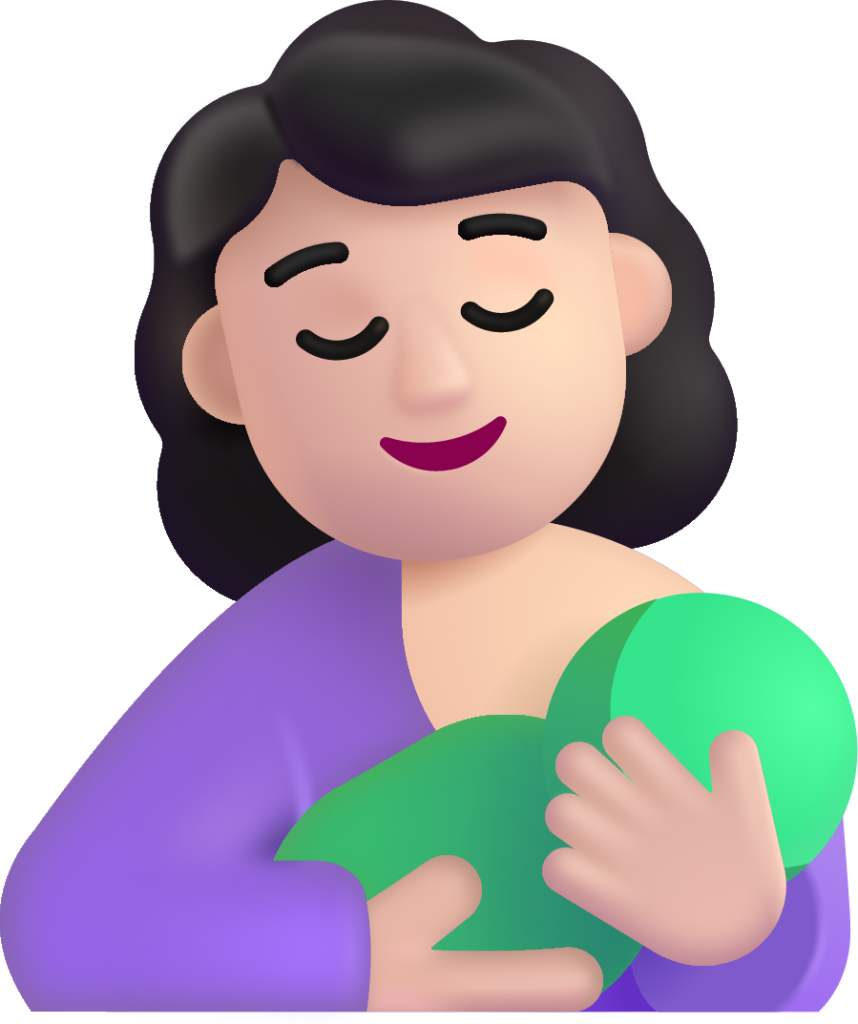 breast feeding light emoji