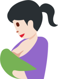 breast-feeding: light skin tone emoji