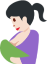 breast-feeding: light skin tone emoji