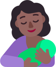 breast feeding medium dark emoji