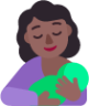 breast feeding medium dark emoji