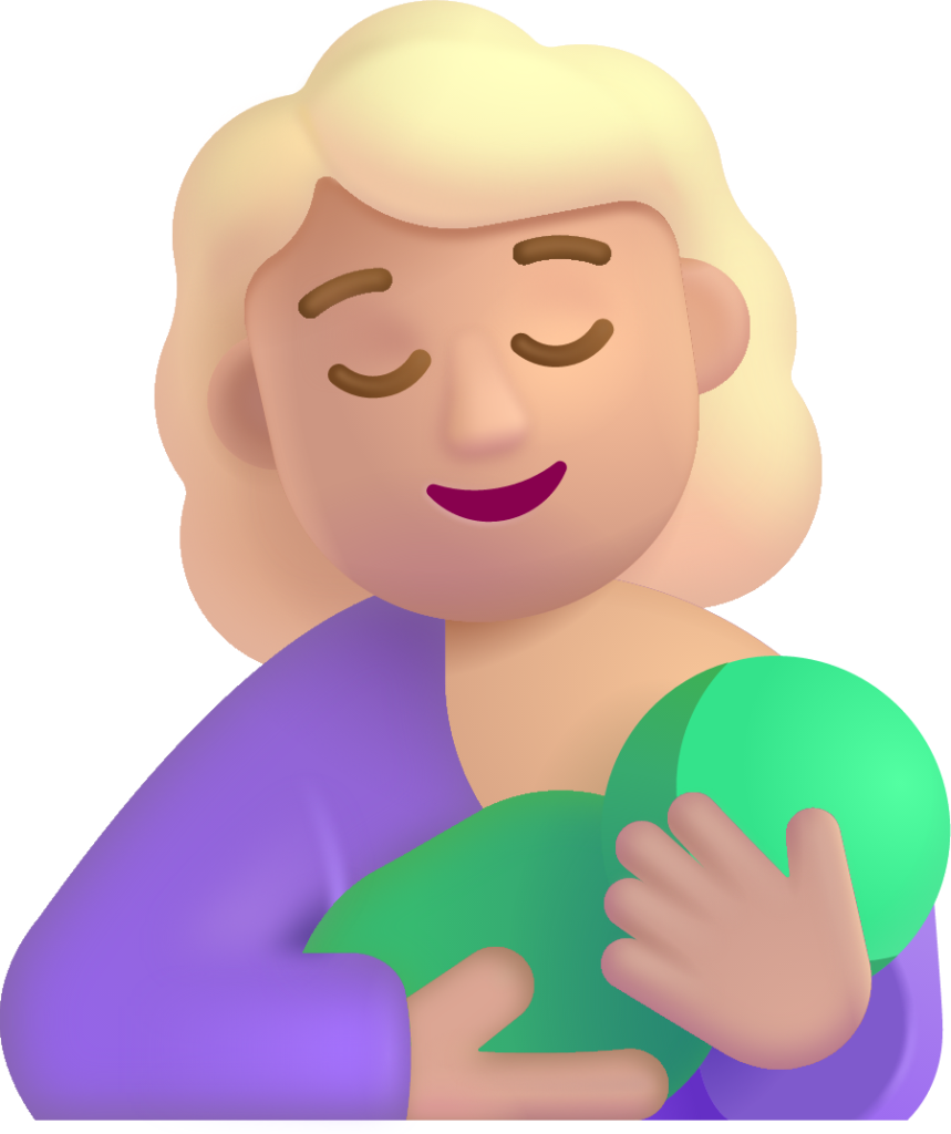 breast feeding medium light emoji