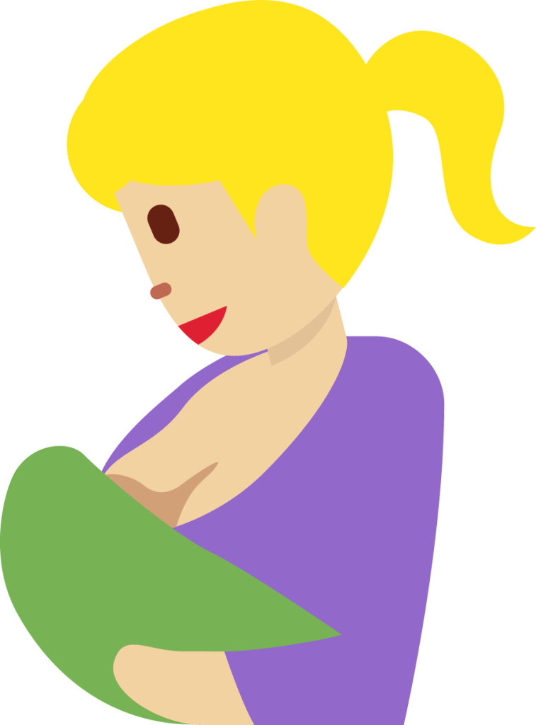 breast-feeding: medium-light skin tone emoji