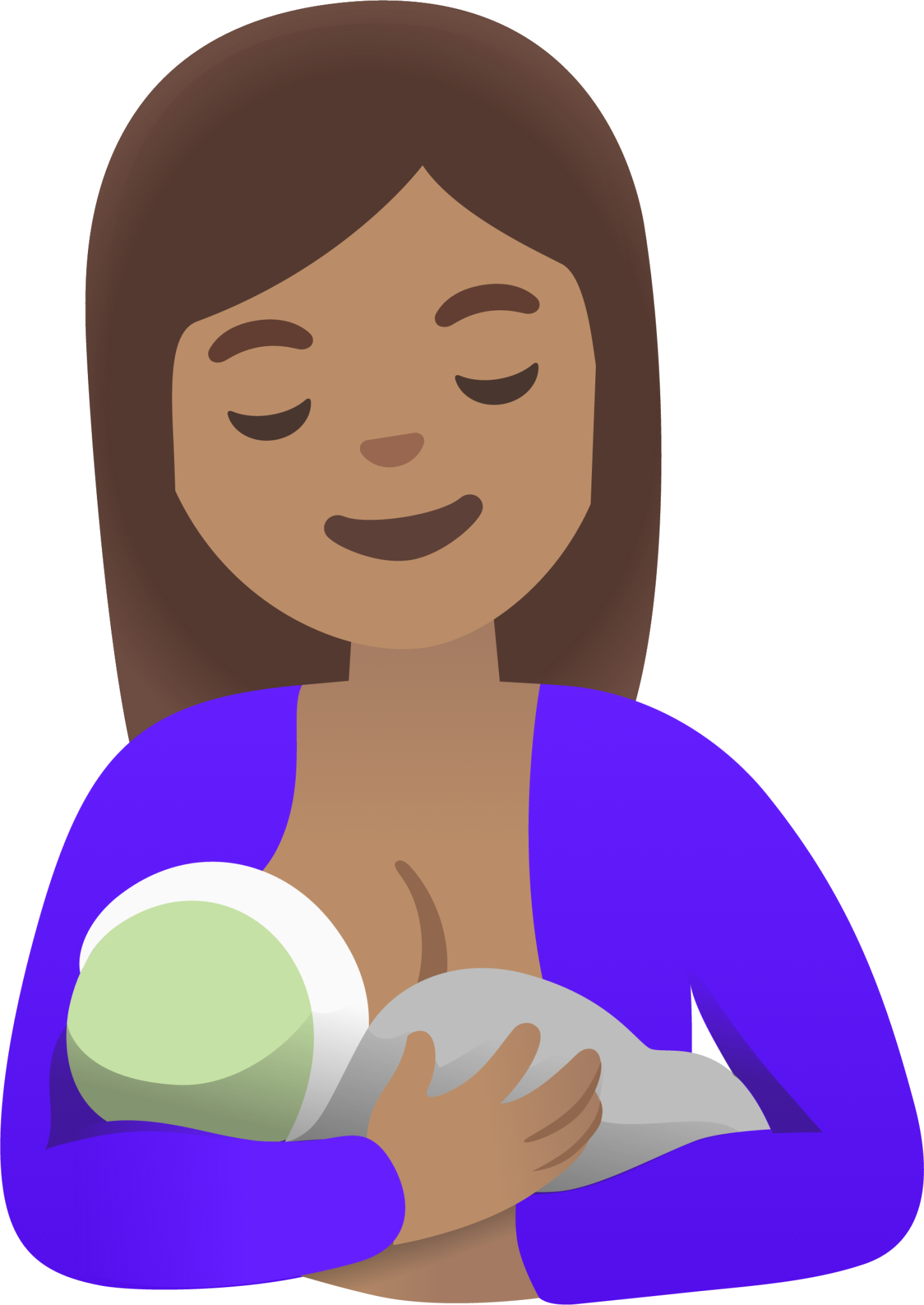 breast-feeding: medium skin tone emoji