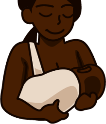 breastfeeding (black) emoji