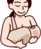 breastfeeding (white) emoji