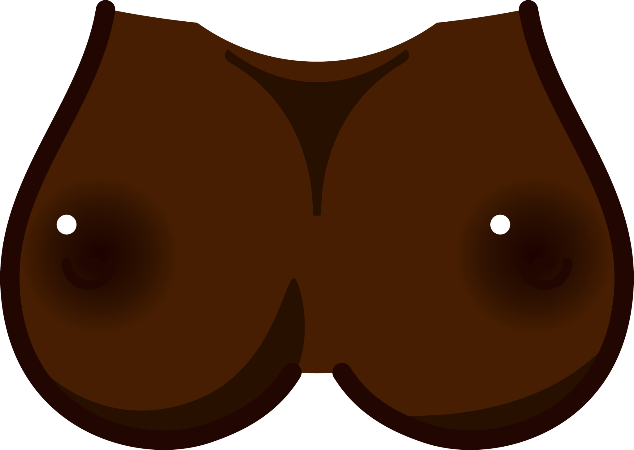 breasts (black) emoji