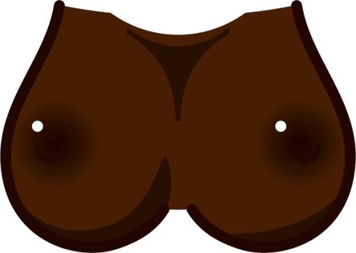 breasts (black) Emoji - Download for free – Iconduck
