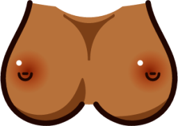 breasts (brown) emoji