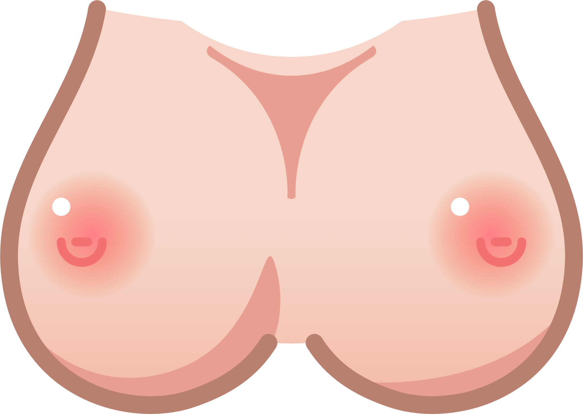breasts (plain) emoji