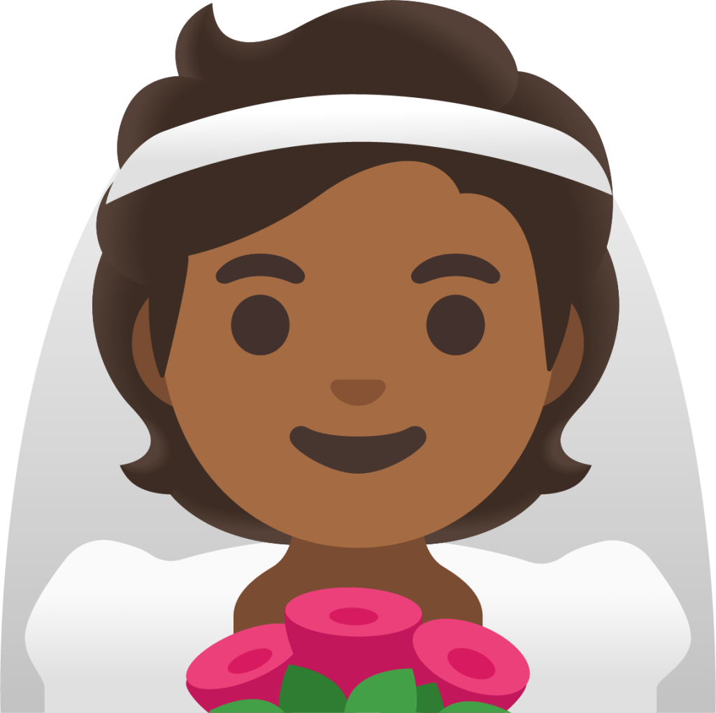 bride with veil: medium-dark skin tone emoji