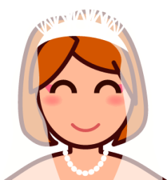 bride with veil (plain) emoji