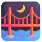 bridge at night emoji