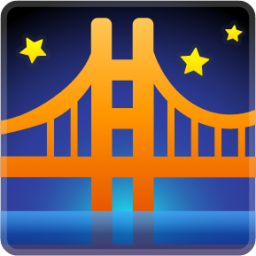 bridge at night emoji